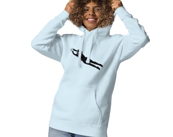 Sudadera con capucha de portero de fútbol femenino / Sudadera deportiva con silueta de portero / Regalo para portero de fútbol para niñas y mujeres