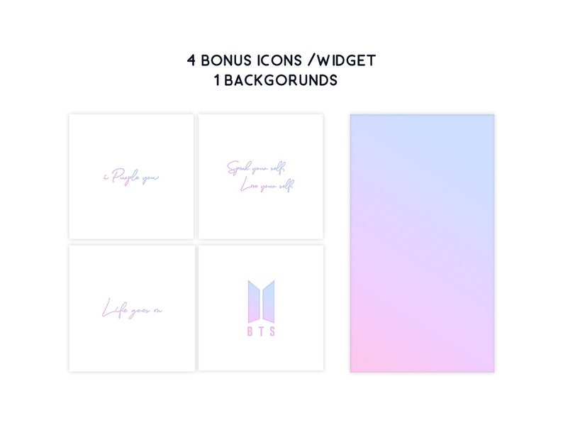 BTS IOS14 App Icons I Purple You Theme Iphone Deco Ios - Etsy