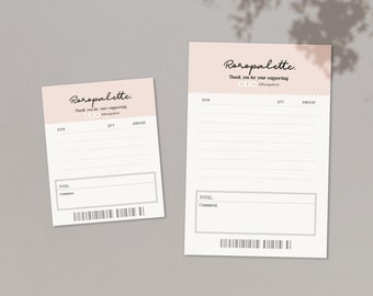 pink receipt etsy india