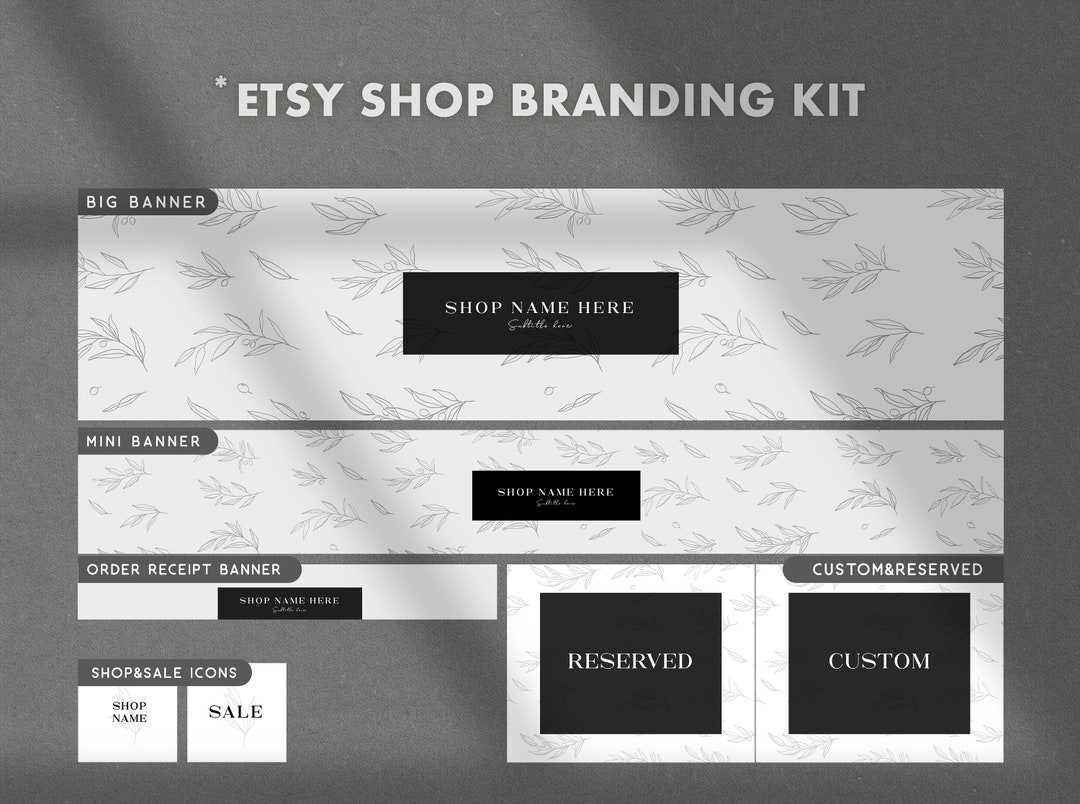 Etsy Shop Banner Customizable Banner Etsy Seller Kit Etsy