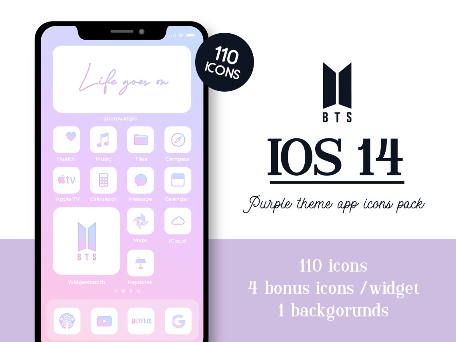 BTS IOS14 App Icons I Purple You Theme Iphone Deco Ios - Etsy
