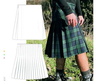 Kilt Skirt Cardus - english digital sewing pattern PDF