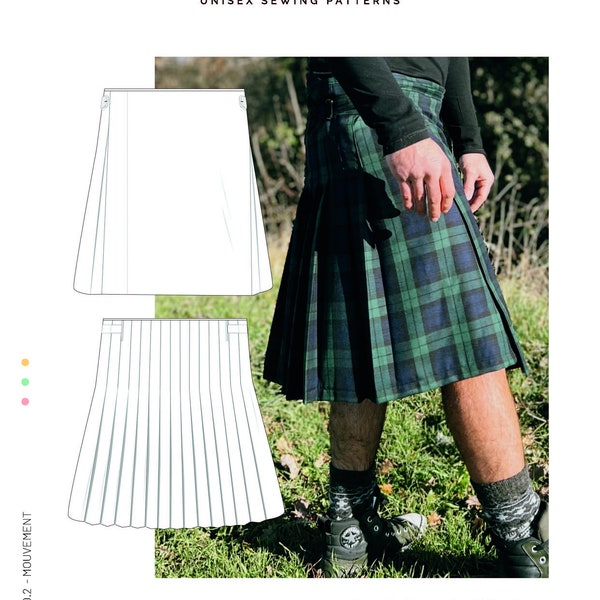 Kilt Skirt Cardus - english digital sewing pattern PDF