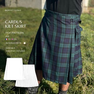 Kilt Skirt Cardus - digital sewing pattern PDF