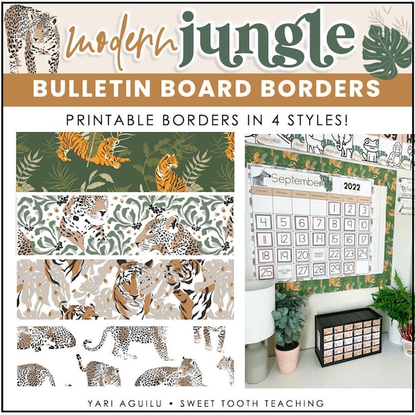 Tropical Leaves Bulletin Board Etsy