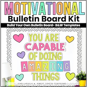 Motivational Testing Bulletin Board Kit | You Are Capable of Amazing Things | Classroom Decor