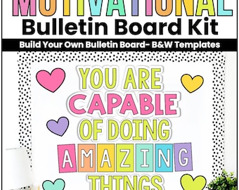 Motivational Testing Bulletin Board Kit | You Are Capable of Amazing Things | Classroom Decor