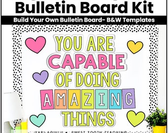 Motivational Testing Bulletin Board Kit | You Are Capable of Amazing Things | Classroom Decor