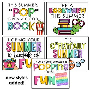 Summer Gift Tags for Students From Teacher | PRINTABLE | End of School ...