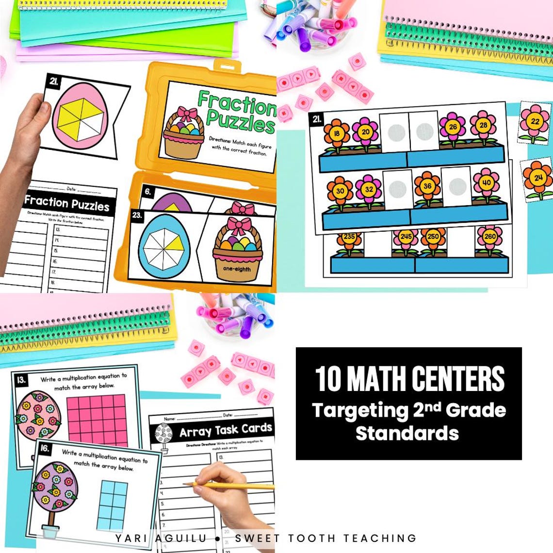 2nd Grade Math Activities and Math Centers | Spring Review ...