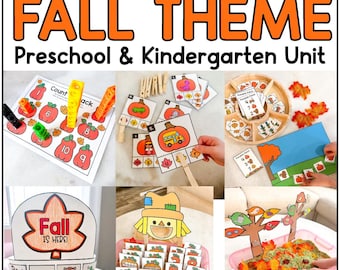 Fall Preschool Activities Math & Literacy Pre-K and Kindergarten Autumn Curriculum Homeschool