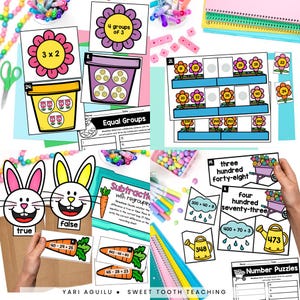 2nd Grade Math Activities and Math Centers | Spring Review ...