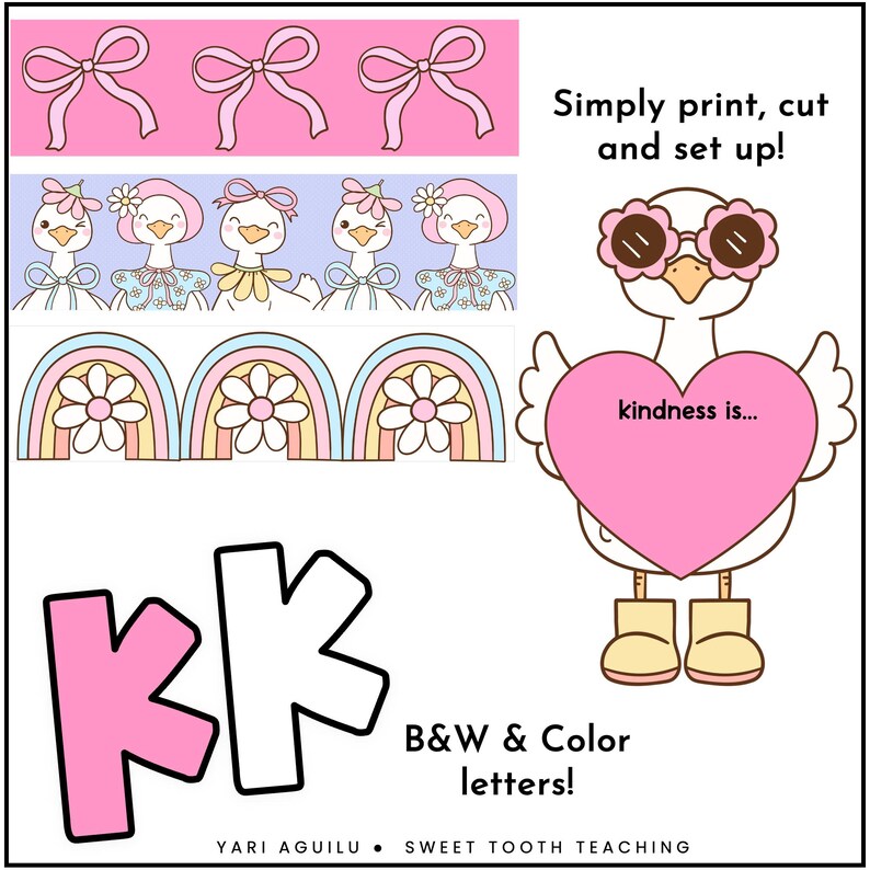 Spring Bulletin Board Kit Silly Goose Classroom Decor (Digital Download) image 3