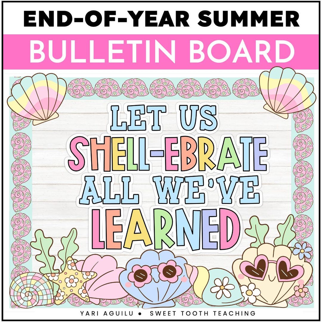 End of School Year Bulletin Board Kit – Summer Beach Theme Activities ...