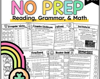 3rd Grade Review Worksheets Homeschooling | Spring Math, Reading ...