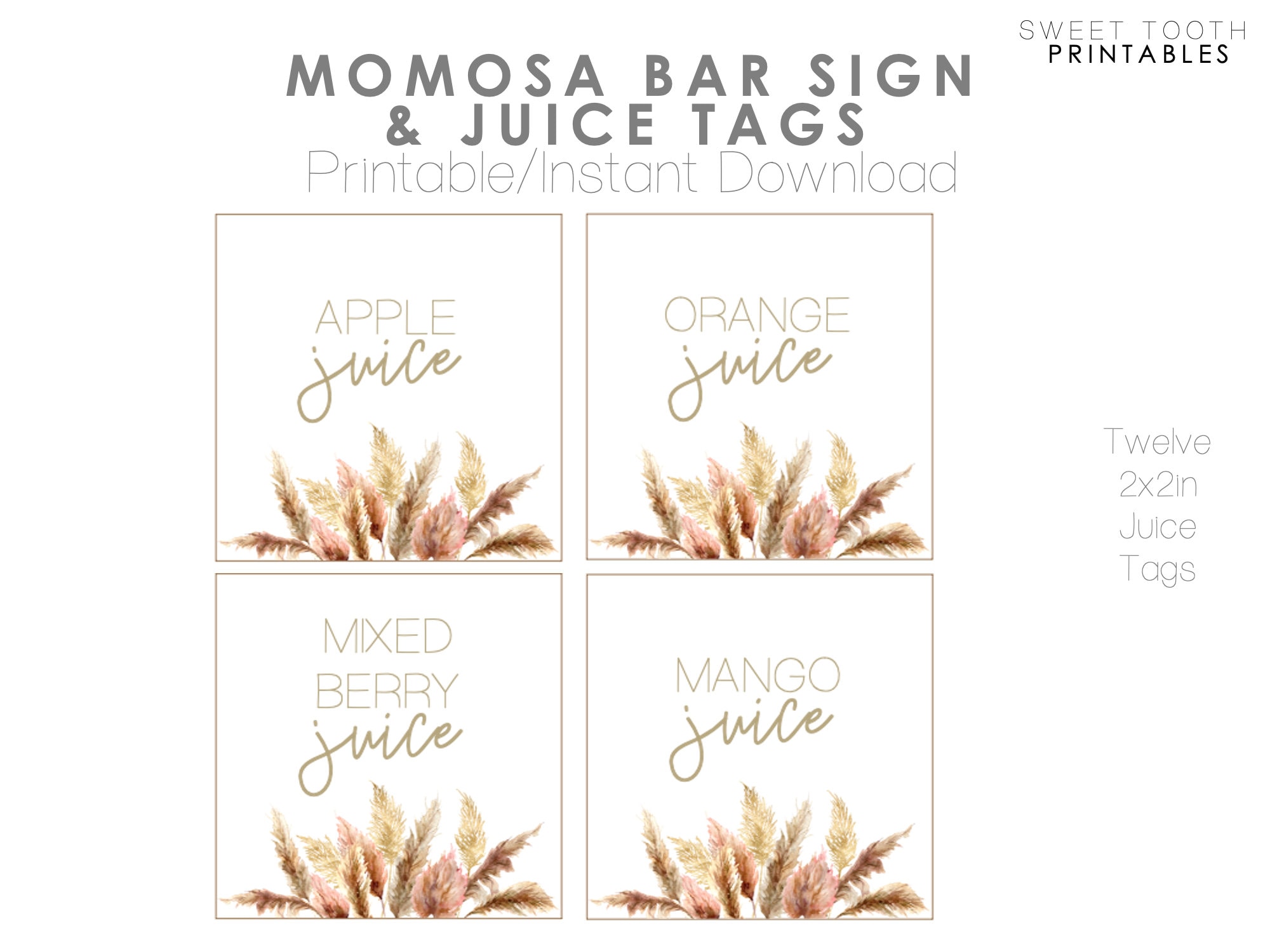 Momosa Bar Printable Sign, Mimosa Bar Sign, Printable Mimosa Bar Sign ...