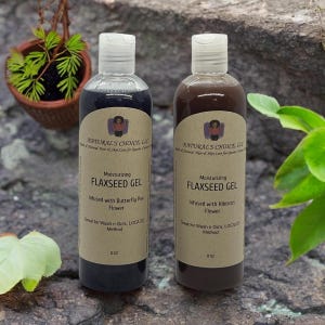 Flaxseed Gel Infused with Dried Butterfly Pea Flower or Dried Hibiscus Flower, Moisturizing Hair Gel, Styling Gel. Now enhanced with Algin!