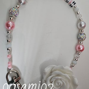 Personalised Bling romany rose Dummy clip Can also be personalised with Name