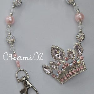 Bling princess crystal crown stunning Dummy Clip: Can also be personalised