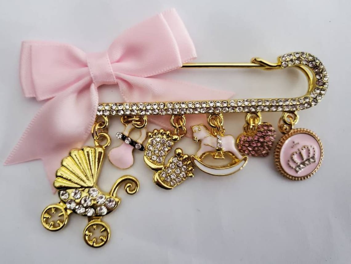 Pram charm baby girl brooch new mom new baby. Baby Shower gift Etsy