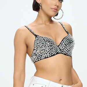 Sequin Bidding Embelished Bra- BRALETTE - Unique Style for party - special occasion
