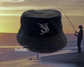 Black Fishing Bucket Unisex Hat Trendy Outdoor Summer Beach Urban Leisure  Everyday Hats Fun Summer Beach Vacation Headwear Bucket Hat