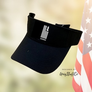 Veteran Sun visor - Hat for Outdoor - Sun Visor - Outdoor Visor - Designed and Printed in USA -  One Size For All - Sun Visor for Veteran