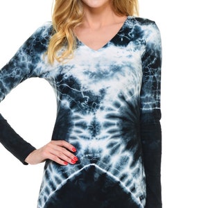 Tie Dye Shirt Long Sleeve for women 100% Cotton Hand Dyed Tie Dye Shirts Tie Dye T-Shirts Tie Dyed Shirt Personalized Tie-Dyed Tee   Hippie