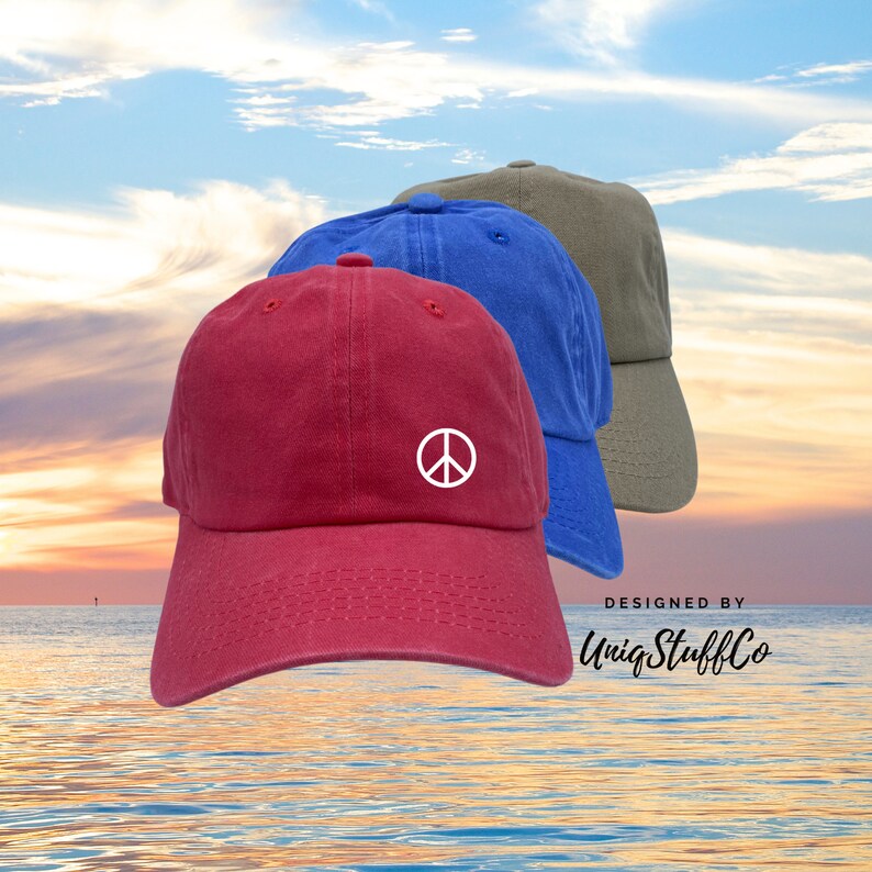 Peace Sign Caps Peace Baseball Cap Perfect Outdoor Daily Hat - Unisex Baseball Dad Cap ...
