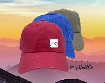 Mountain Hiking Baseball Cap Dad Hat Low Profile Cotton Hat Unisex Cap - Perfect for Outdoor - Daily Outdoor Hat - One Size fits All - DSN 3