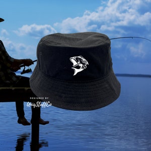 Black Fishing Bucket Unisex Hat Trendy Outdoor Summer Beach Urban Leisure Everyday Hats Hot Fun Summer Beach Vacation Headwear Bucket Hat 2