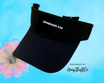 Citas bíblicas Visera solar - Visera solar - Visera solar exterior - Diseñado e impreso en EE. UU. - Talla única para todos - Citas bíblicas de visera solar