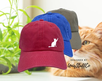 Cat Baseball Cap - Perfect Outdoor Daily Hat - Unisex Baseball Dad Cap - Cap For Pet lover - Hat For Cat Lover - Outdoor Cap Dsn 1