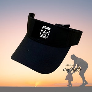 Army Mom Sun Visor Hat for Outdoor - Sun Visor - Outdoor Visor - Designed and Printed in USA -  One Size For All - Army Sun Visor