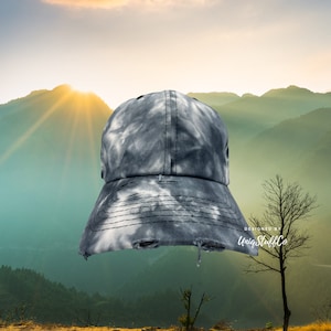 Tie Dye Baseball Cap with adjustable closure - One Size - Perfect Outdoor Daily Hat - Unisex Baseball Hat - Navy Tie Dye Cap