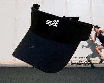 Run Workout Visor - Hat for Running - Sun Visor for Jogging - Runner Visor - Designed and Printed in USA -  One Size For All