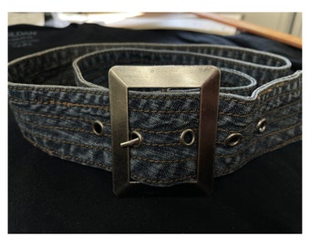 Rare Vintage LEVI’S Eyelet Design Belt Rare Vintage Levi's 0range Tag Leather/Denim Belt W