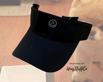 Smile Face Sun Visor - Outdoor Visor - Outdoor Cap - Designed and Printed in USA -  One Size For All - Smiley Sun Visor - DSN 3