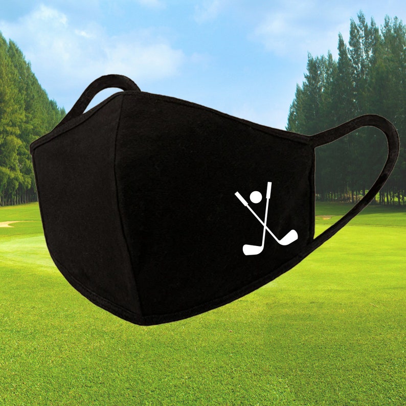 Golf Face Mask Reusable Washable 3D Pattern 3 Layer Face Mask Etsy
