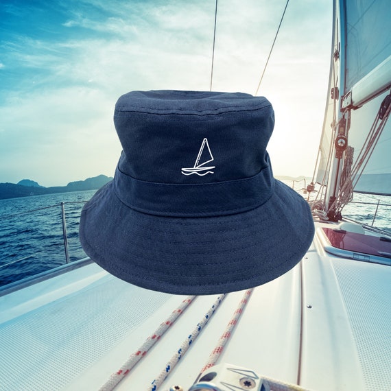 Sailing Boat Bucket Unisex Hat Trendy Outdoor Summer Beach Urban