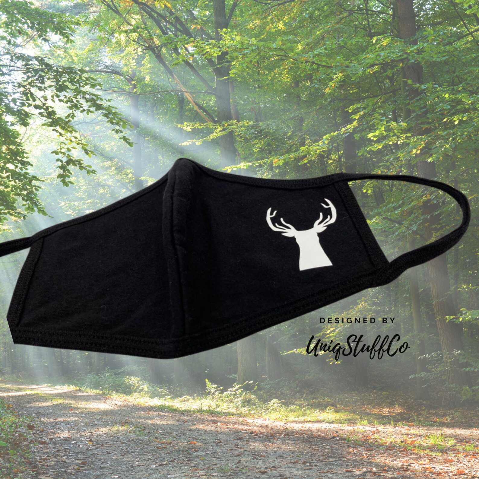 Deer Face Mask Hunting Face Mask 3D Pattern Reusable Washable Etsy