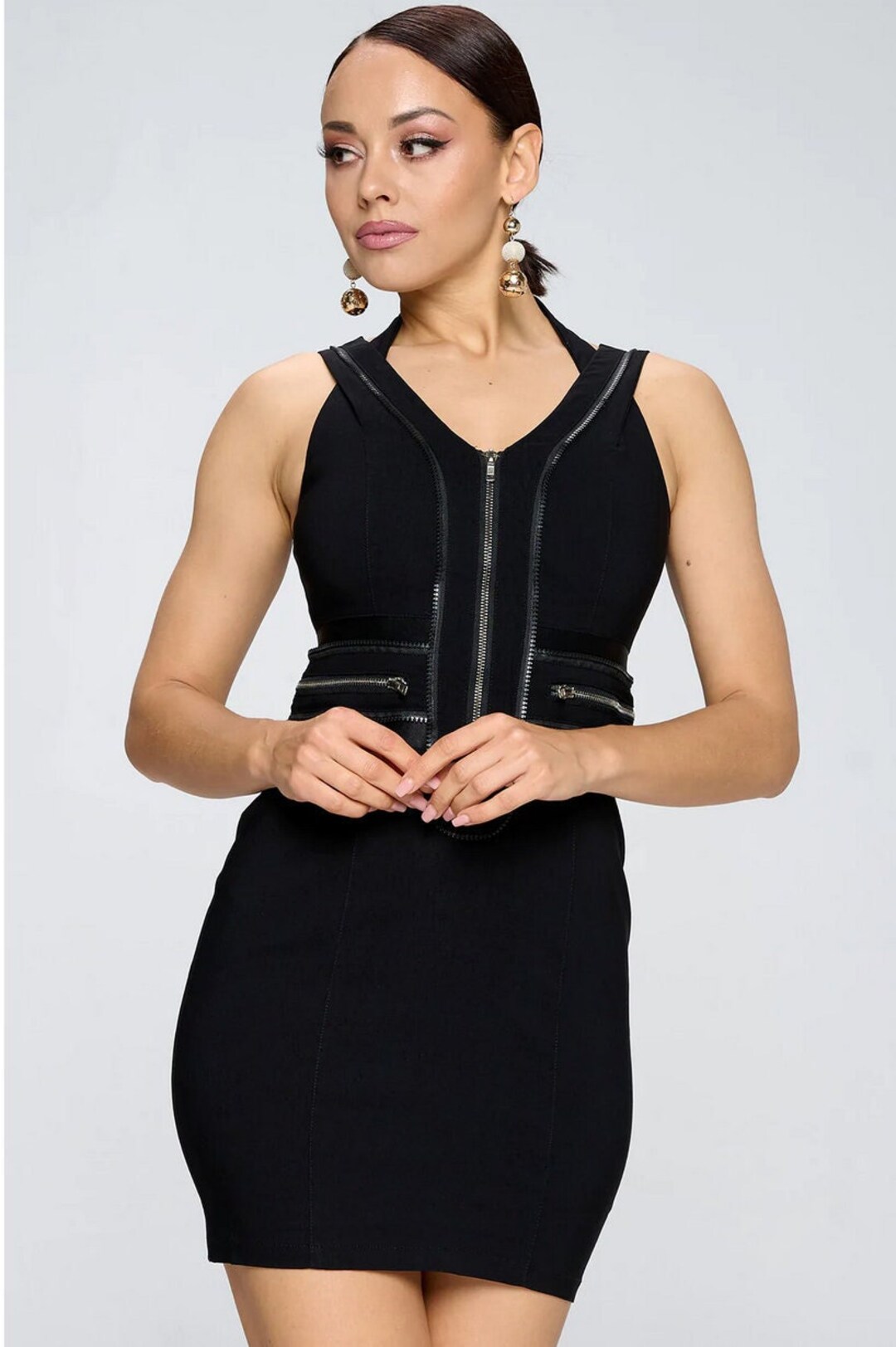 Women Clothing Winter Sexy Back Zipper Tube Top Short Type Dress main image 1