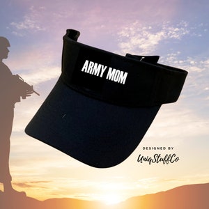Army Mom sun Visor Hat for Outdoor - Sun Visor - Outdoor Visor - Designed and Printed in USA -  One Size For All - Sun Visor for Army Mom