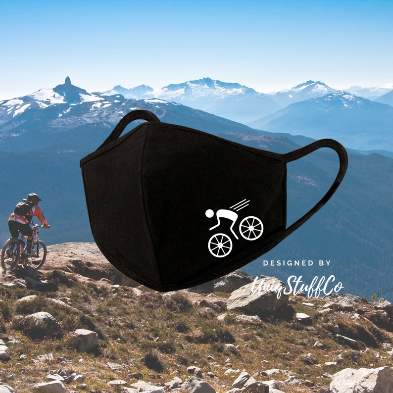 Bicycle Face Mask 3D Pattern Reusable Washable 3 Layer Face Etsy
