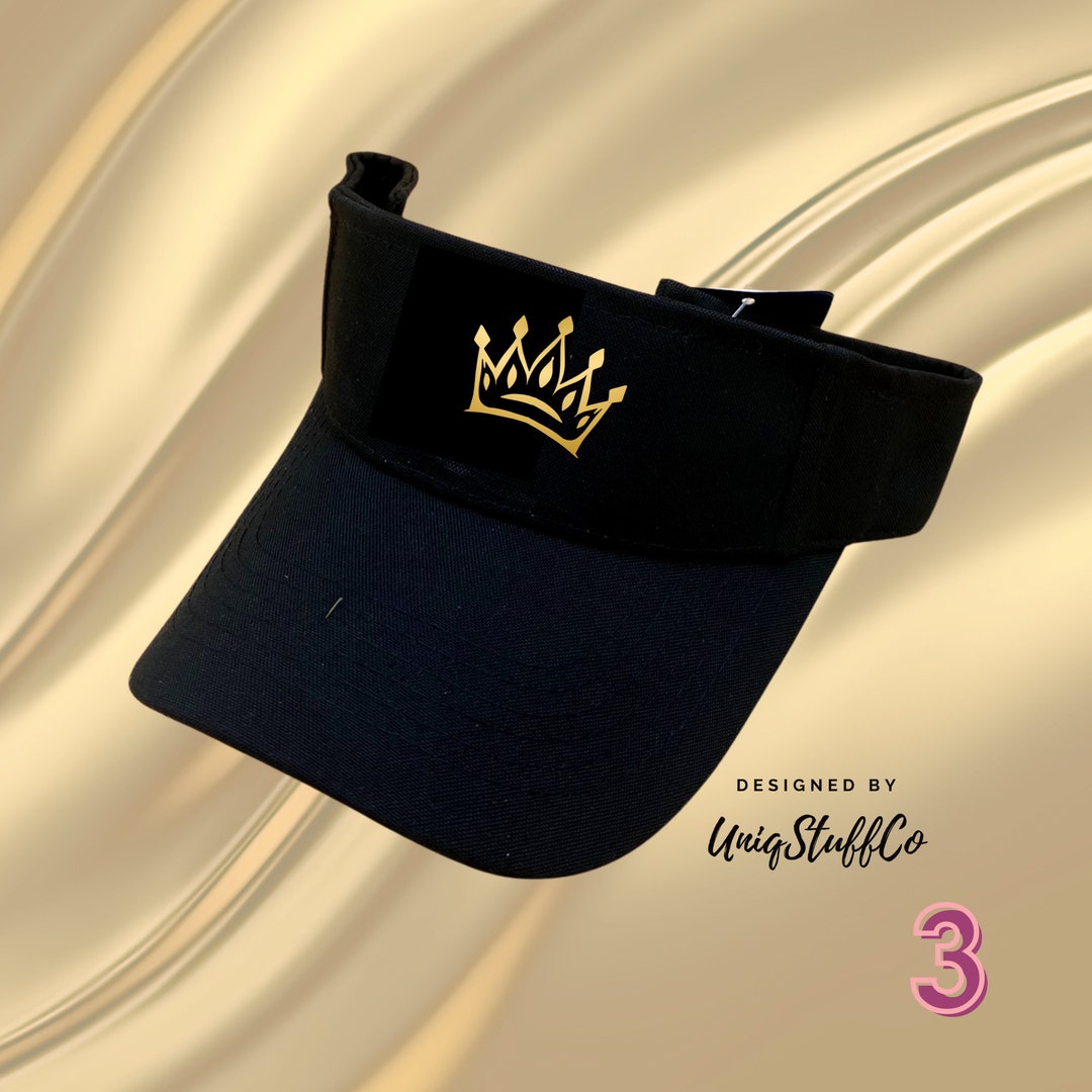 Gold Foil Crown Sun Visor for Golfer Sun Visor Crown Visor Gold Visor