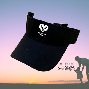 Air Force Dad Sun visor - Hat for Outdoor - Sun Visor - Outdoor Sun Visor - Designed and Printed in USA -  One Size For All - Air Force Dad