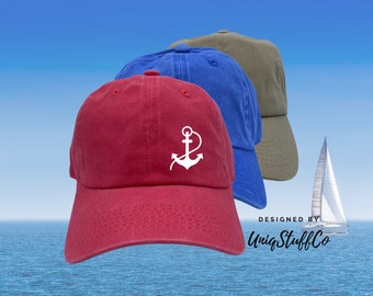 Anchor Cap For Sailing - Sailing Boat Hat - Perfect Outdoor Daily Hat - Unisex Baseball Dad Cap For Sailing Dsn 2