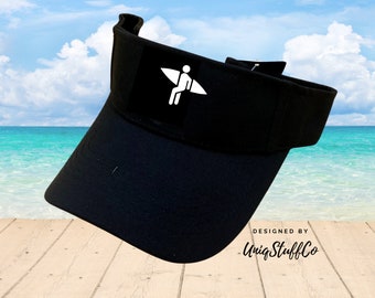 Surf Sun visor - Sun Visor - Outdoor Sun Visor - Designed and Printed in USA -  One Size For All -  Sun Visor for Surfing