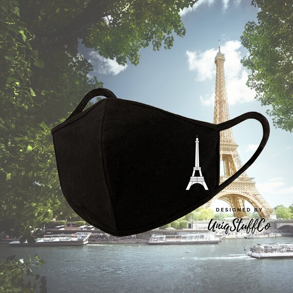 Paris Face Mask Eiffel Tower Face Mask France Face Mask Etsy