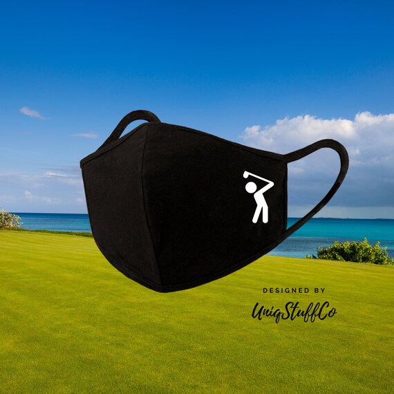 Golf Face Mask Golf Dsn 5 Reusable Washable 3D Pattern 3 Etsy